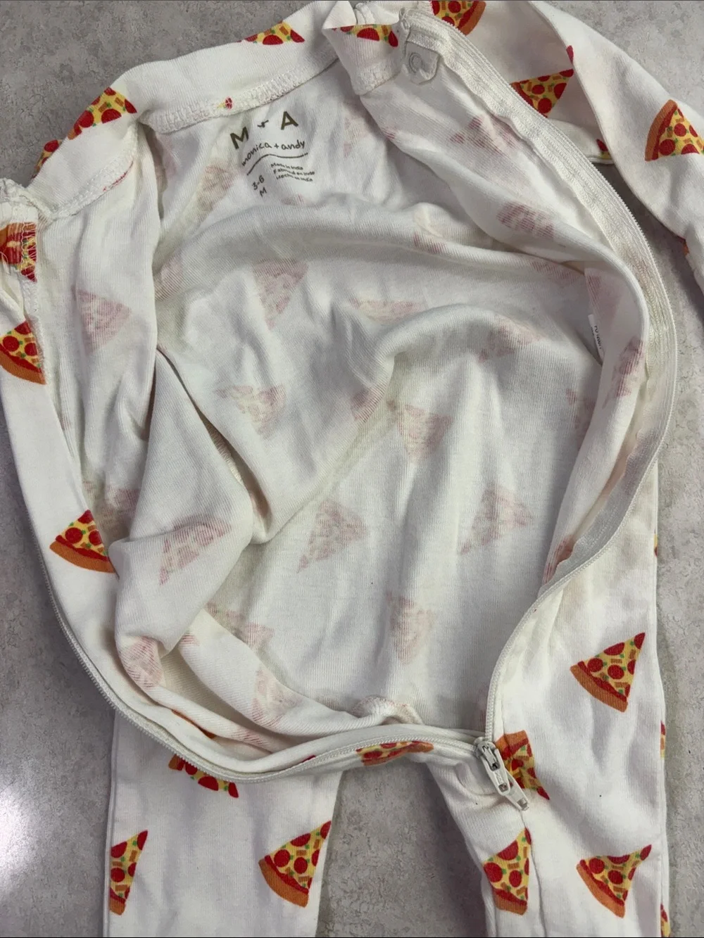 Monica + Andy 2 way zip pizza pjs